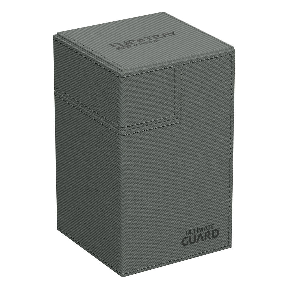 Ultimate Guard Flip'n'Tray 100+ Xenoskin deck box in grey, closed, front angle