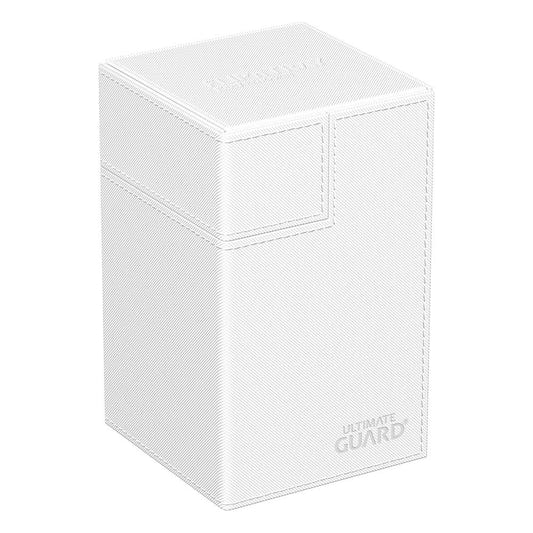 Ultimate Guard Flip'n'Tray 100+ Xenoskin deck box in white, closed, front angle