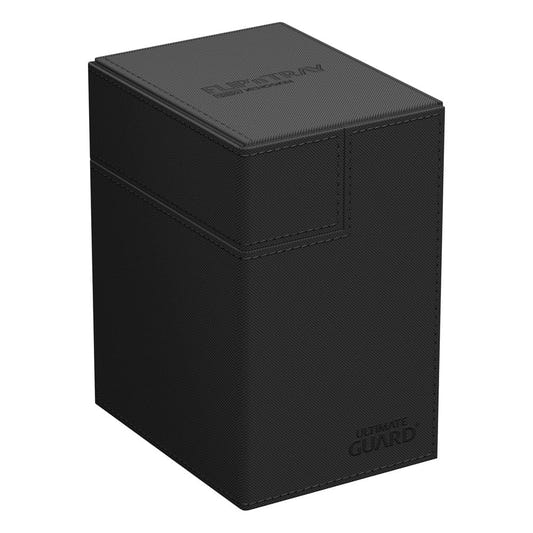 Ultimate Guard Flip'n'Tray 133+ Xenoskin deck box in black, closed, front angle