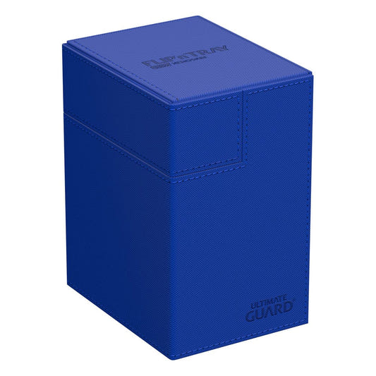 Ultimate Guard Flip'n'Tray 133+ Xenoskin deck box in blue, closed, front angle