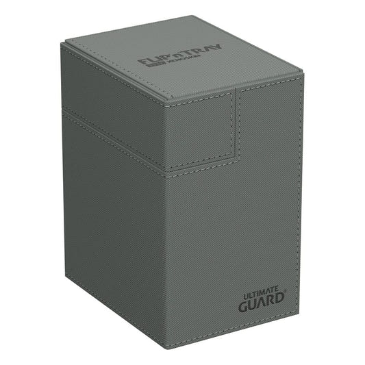 Ultimate Guard Flip'n'Tray 133+ Xenoskin deck box in grey, closed, front angle