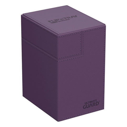 Ultimate Guard Flip'n'Tray 133+ Xenoskin deck box in purple, closed, front angle