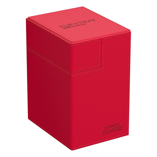 Ultimate Guard Flip'n'Tray 133+ Xenoskin deck box in red, closed, front angle