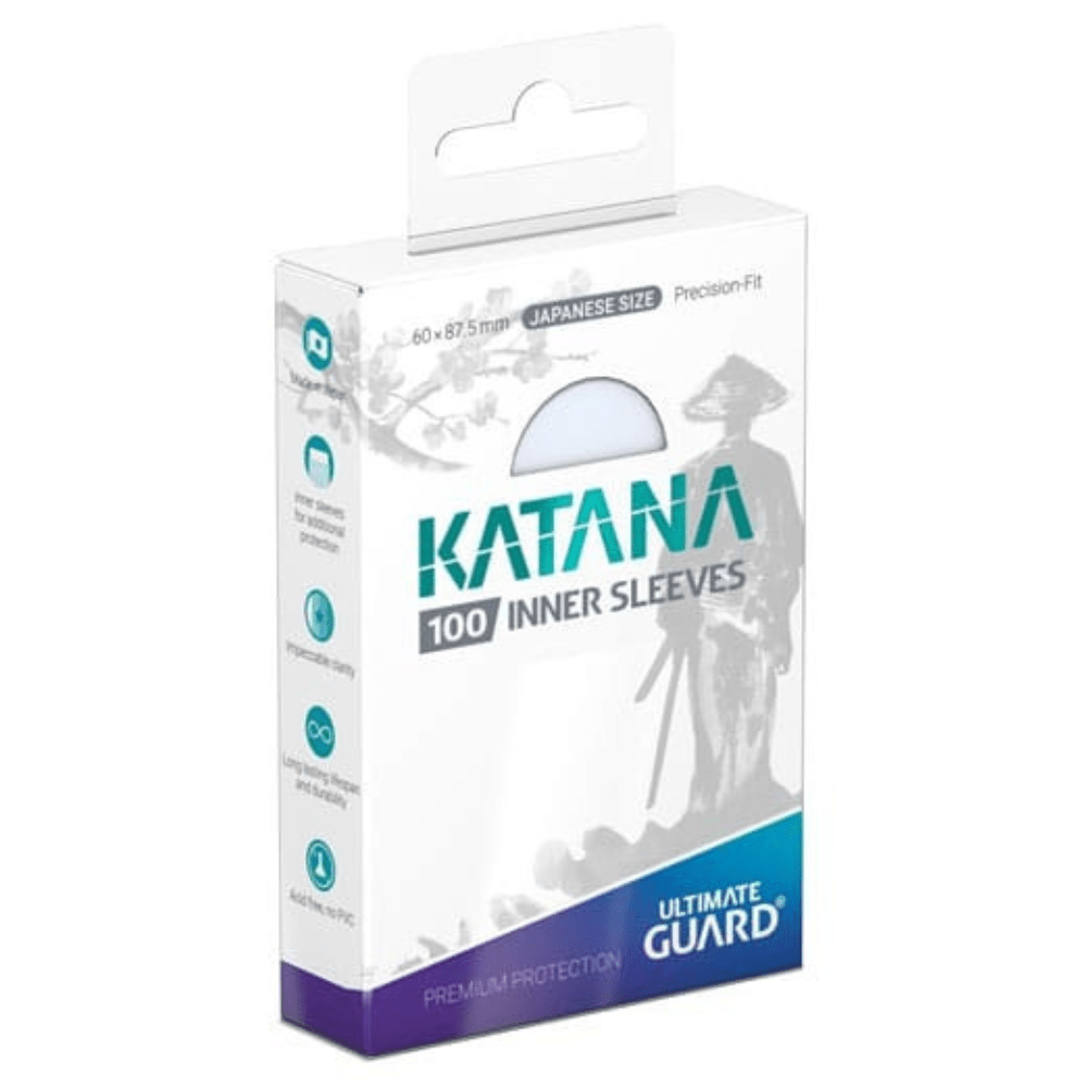 Ultimate Guard Katana Inner Sleeves Japanese Size Transparent (100) - Loaded Dice