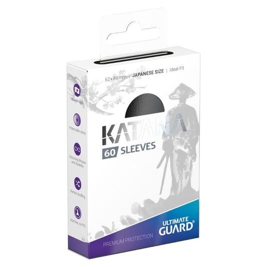 Ultimate Guard Katana Sleeves Japanese Size (60) - Black - Loaded Dice