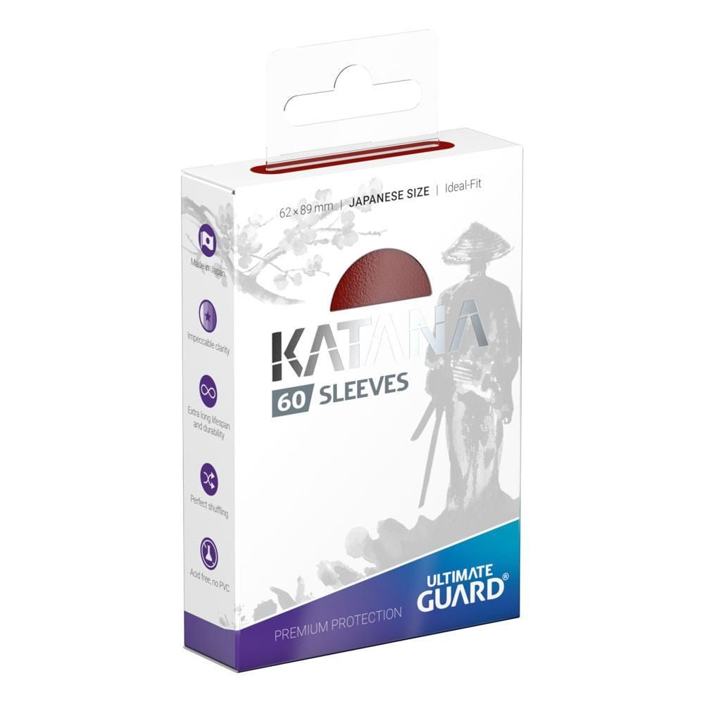 Ultimate Guard Katana Sleeves Japanese Size (60) - Red - Loaded Dice