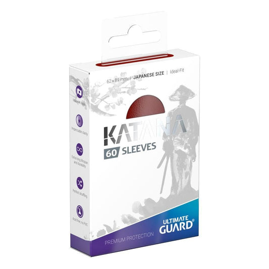 Ultimate Guard Katana Sleeves Japanese Size (60) - Red - Loaded Dice