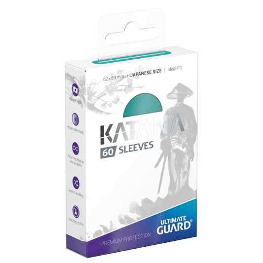 Ultimate Guard Katana Sleeves Japanese Size (60) - Turquoise - Loaded Dice