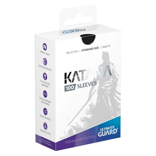 Ultimate Guard Katana Sleeves Standard Size Black (100) - Loaded Dice