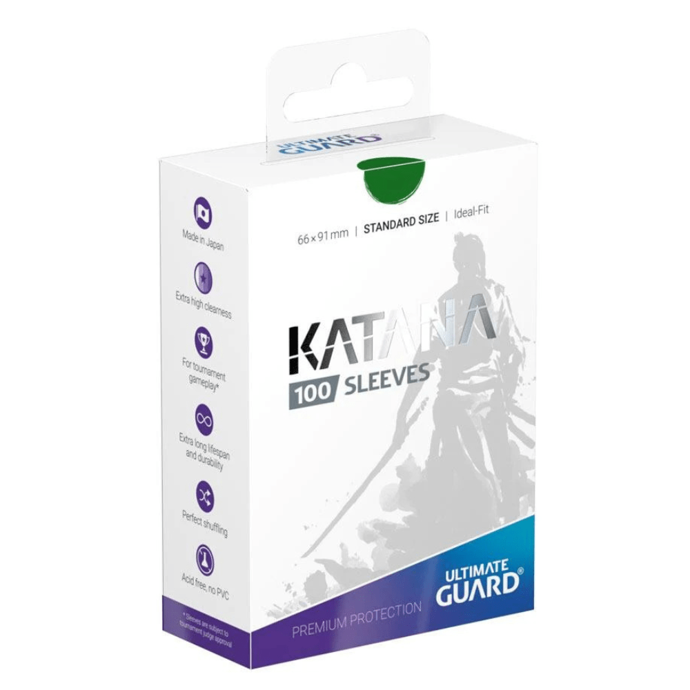 Ultimate Guard Katana Sleeves Standard Size Green (100) - Loaded Dice