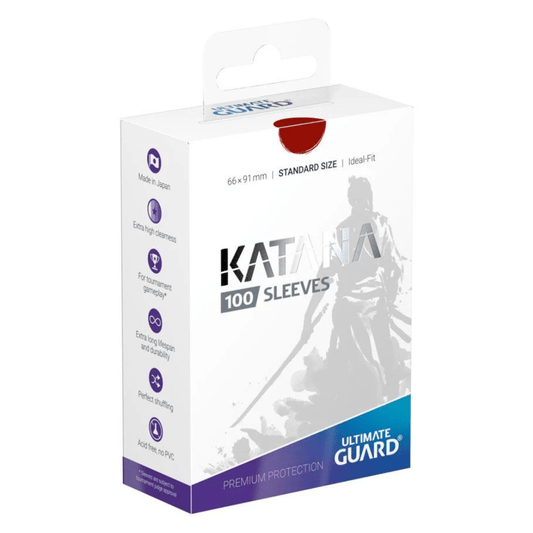 Ultimate Guard Katana Sleeves Standard Size Red (100) - Loaded Dice