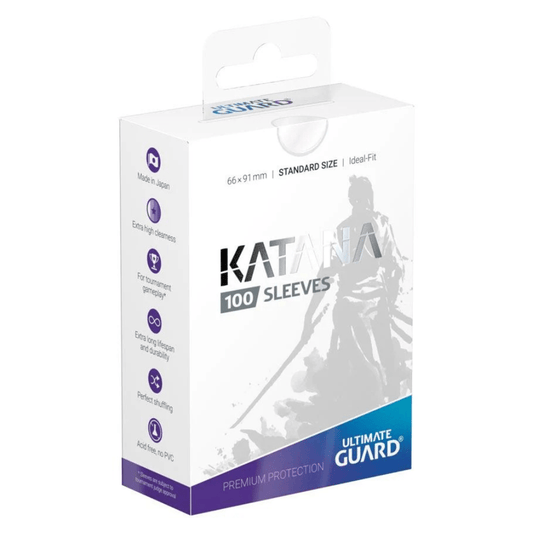 Ultimate Guard Katana Sleeves Standard Size Transparent (100) - Loaded Dice