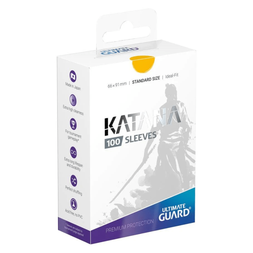 Ultimate Guard Katana Sleeves Standard Size Yellow (100) - Loaded Dice