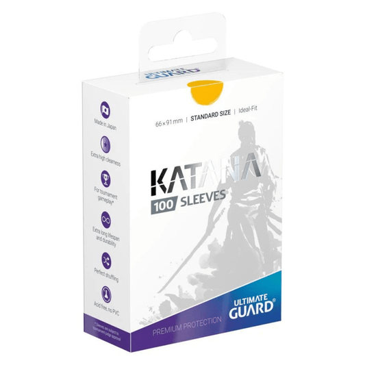 Ultimate Guard Katana Sleeves Standard Size Yellow (100) - Loaded Dice