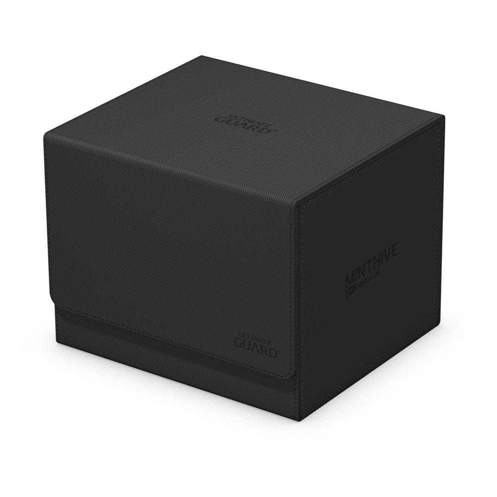 Ultimate Guard Minthive 30+ Xenoskin graded card box in black, closed, side view