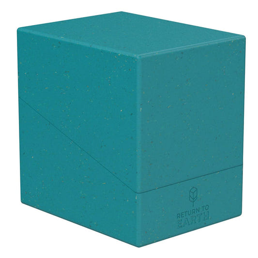 Ultimate Guard Return to Earth Boulder 133+ deck box in petrol, closed, front-left view