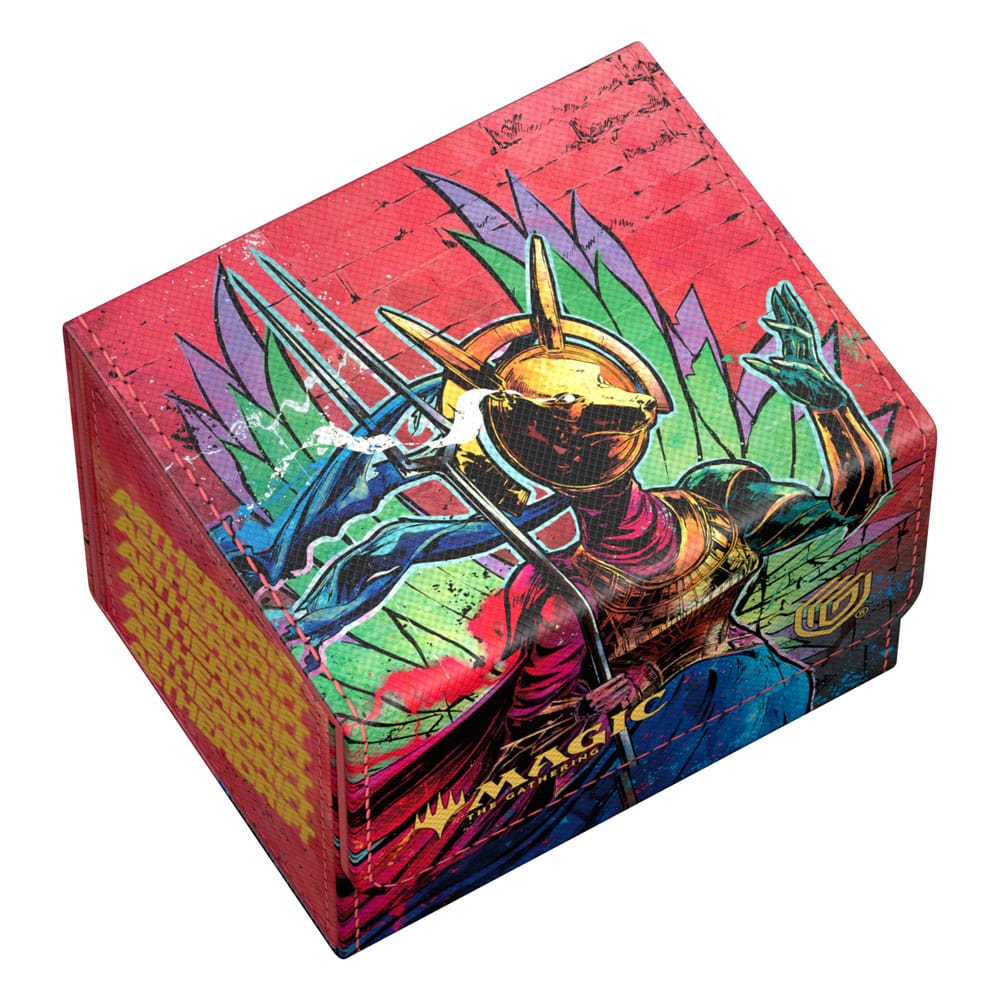 Ultimate Guard Sidewinder 100+ Aetherdrift Hazoret, Godseeker deck box, closed, high angle from the other side