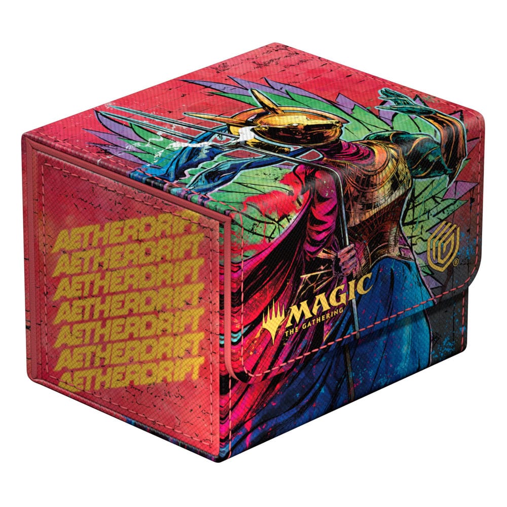 Ultimate Guard Sidewinder 100+ Aetherdrift Hazoret, Godseeker deck box, closed, flap and side panel, front-right