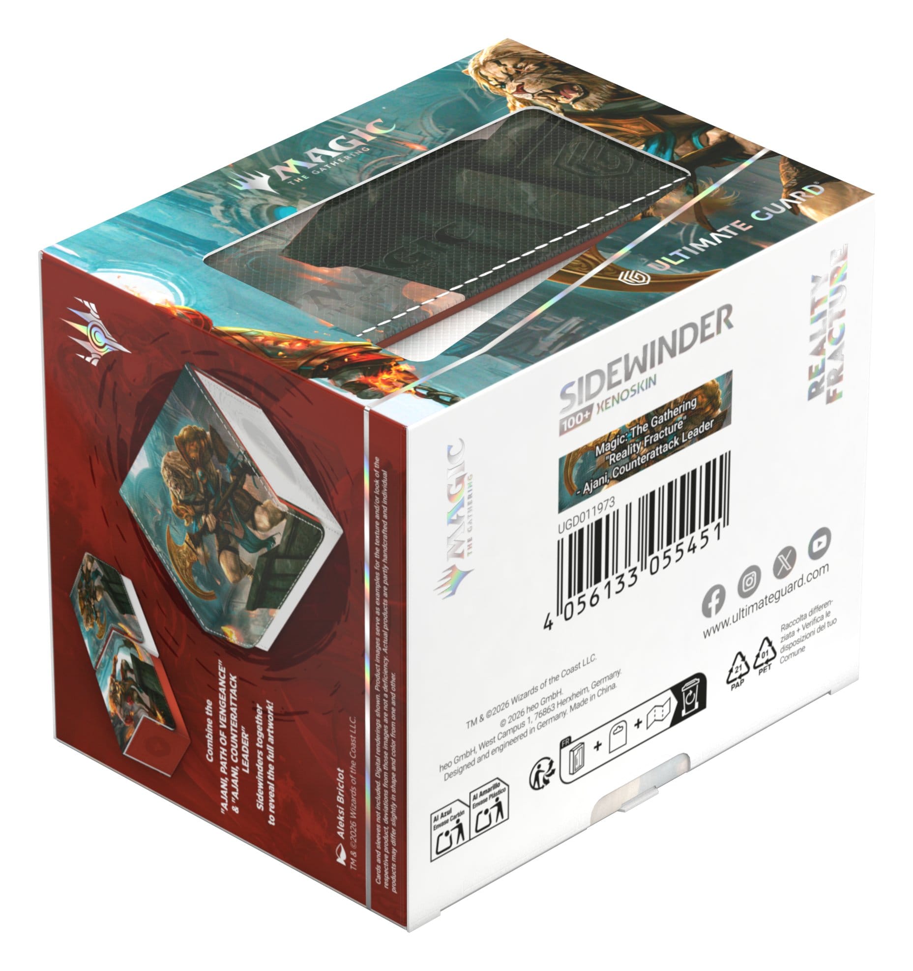 Ultimate Guard Sidewinder 100+ Xenoskin - MTG Reality Fracture - Ajani, Counterattack Leader