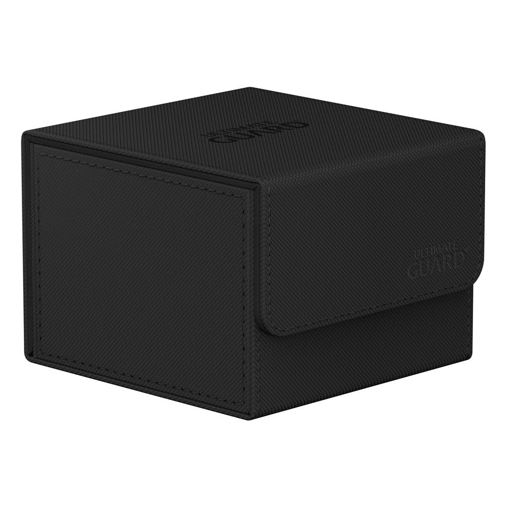 Ultimate Guard Sidewinder 133+ Xenoskin deck box in black, closed, front angle