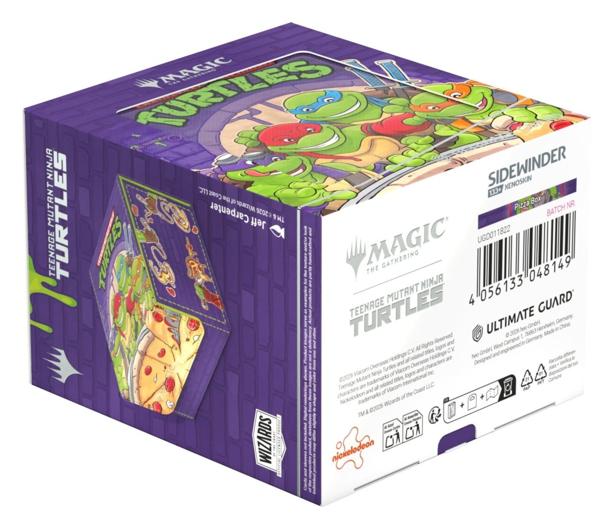 Ultimate Guard Sidewinder 133+ Xenoskin MTG | TMNT - Pizza Box - Loaded Dice
