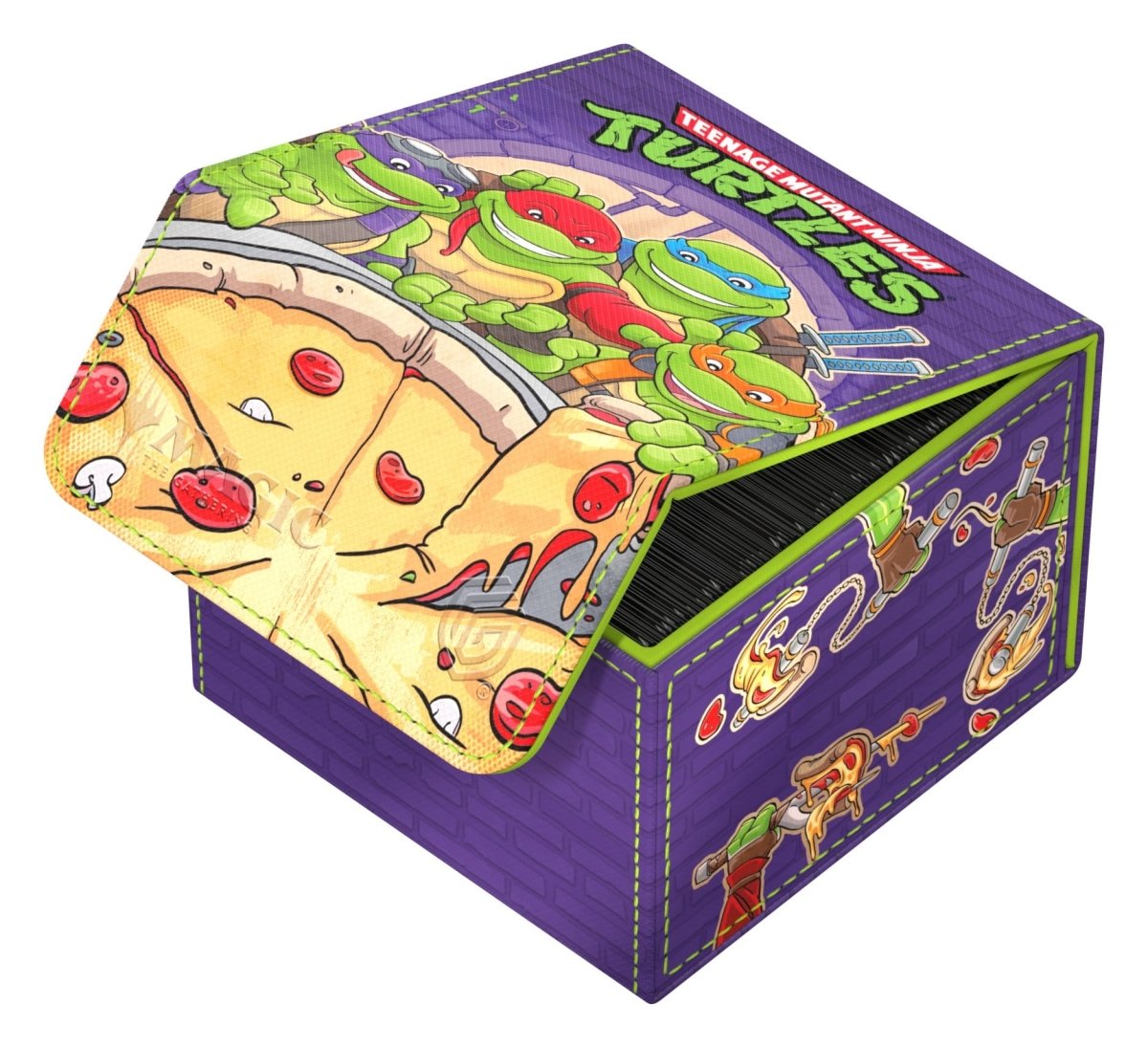 Ultimate Guard Sidewinder 133+ Xenoskin MTG | TMNT - Pizza Box - Loaded Dice