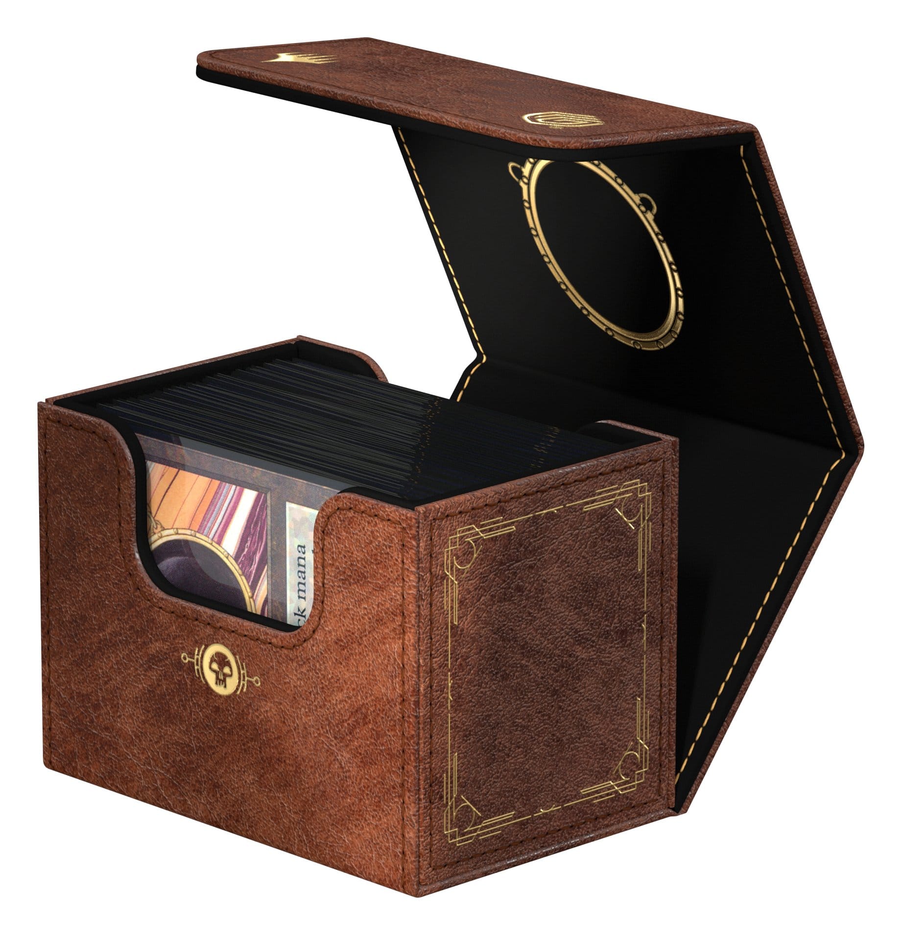 Mox Jet Sidewinder 80+ open with cards inside