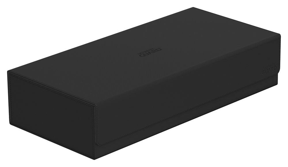 Ultimate Guard Superhive 550+ Xenoskin card box in black, closed, angled view