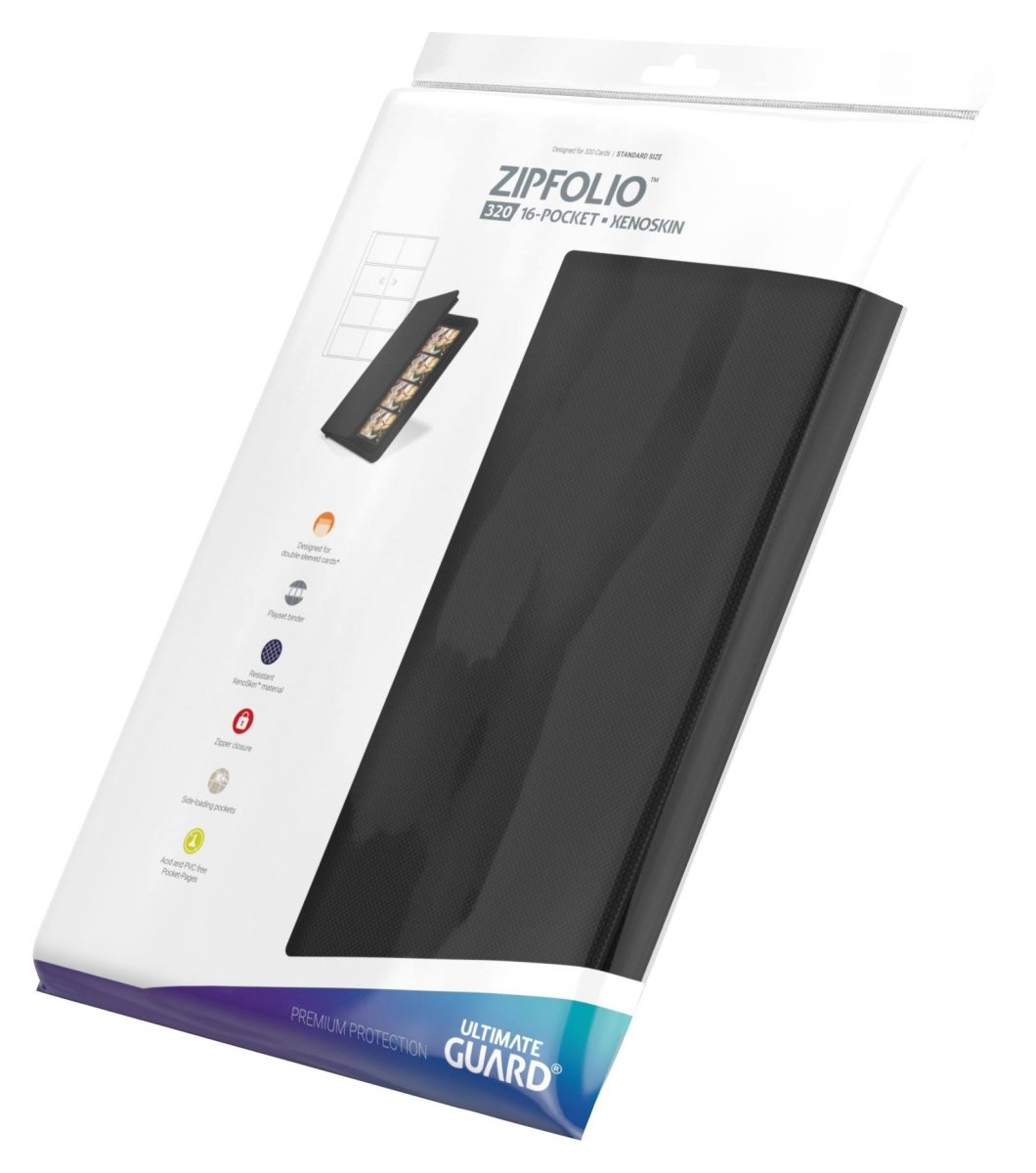 Ultimate Guard Zipfolio 320 16-Pocket Xenoskin - Black - Loaded Dice