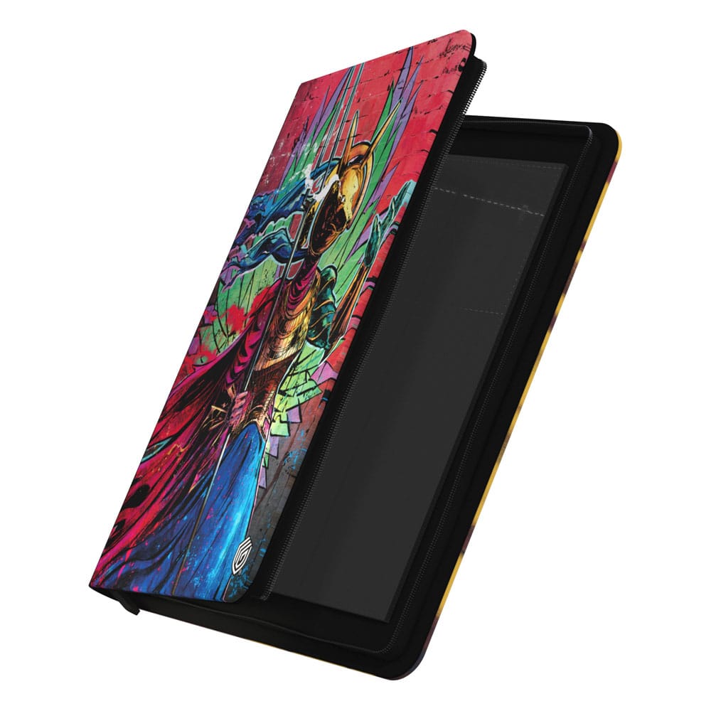 Ultimate Guard Zipfolio 360 Aetherdrift Hazoret, Godseeker binder, cover partly open showing empty pockets