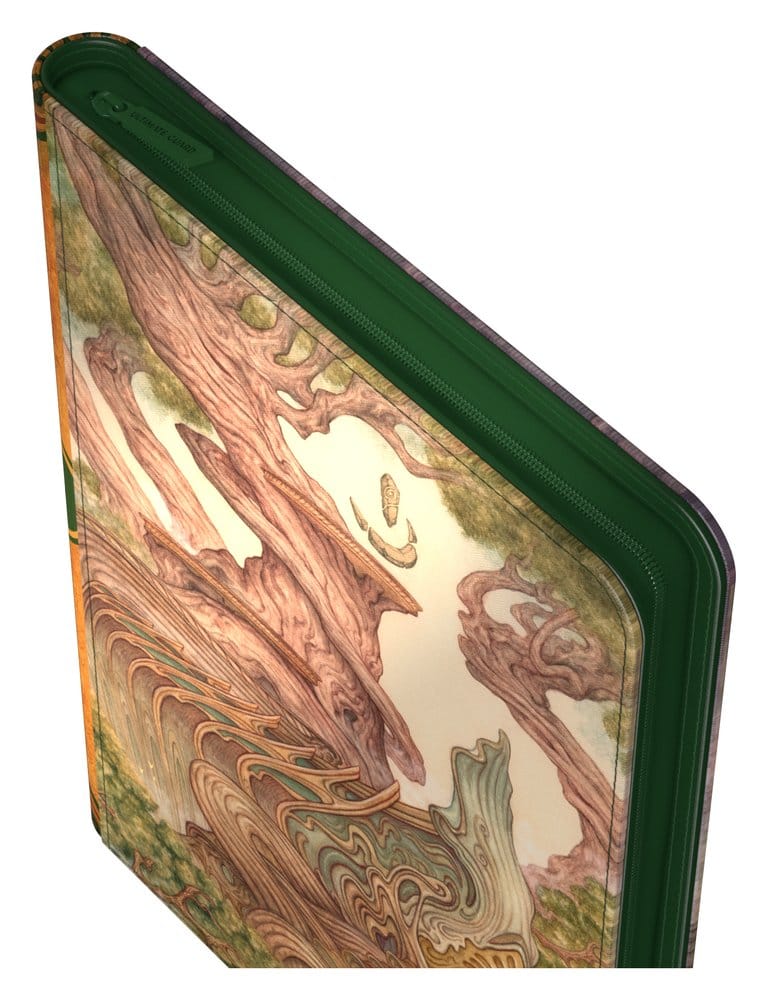 Ultimate Guard Zipfolio 360 Lorwyn Eclipsed Forest binder, close-up of cover and zip edge
