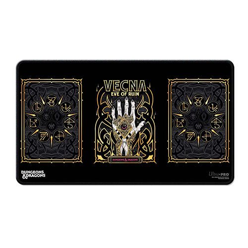Ultra Pro - Dungeons & Dragons - Black Stitched Playmat - Vecna Eve of Ruin - Loaded Dice