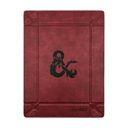 Ultra Pro Dungeons & Dragons Folding Tray of Rolling laid flat, red with black ampersand logo