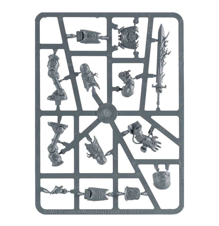 Ultramarines Roboute Guilliman unpainted plastic sprue with the Emperor's Sword, frame 1 of 3