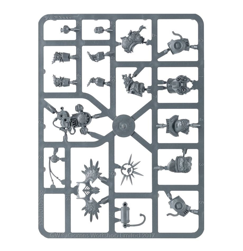 Ultramarines Roboute Guilliman unpainted plastic sprue, frame 3 of 3
