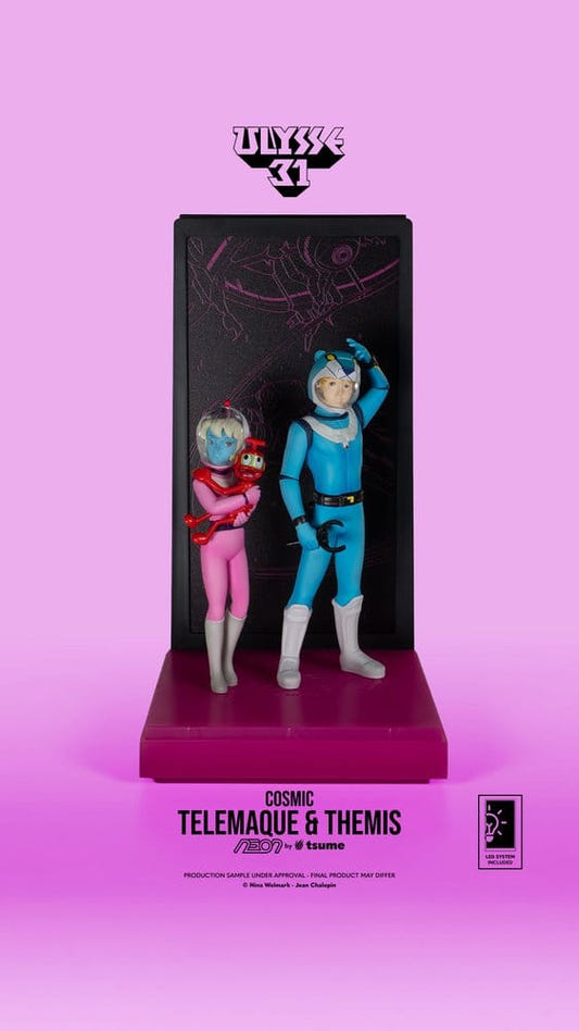 Tsume NEON Ulysses 31 Telemachus & Themis Cosmic Version figure with backlit panel, unlit