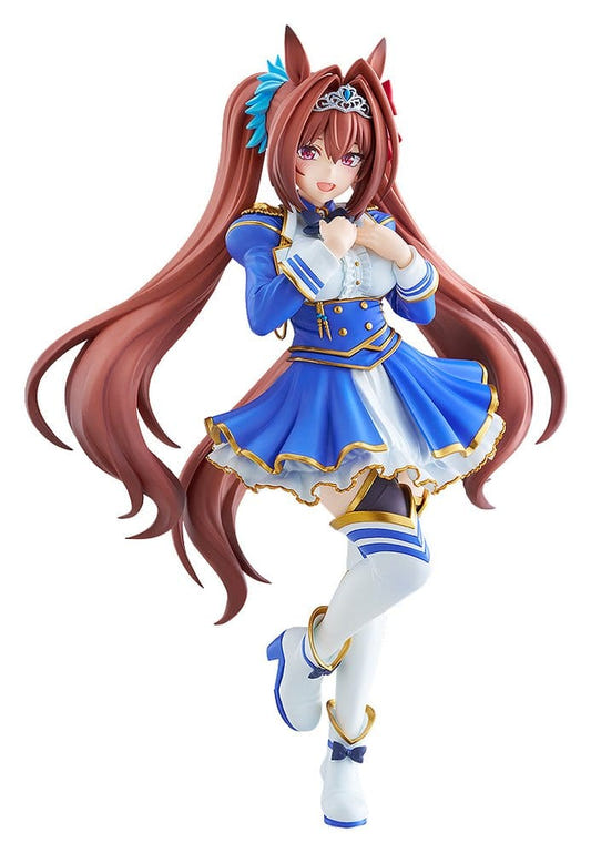 Good Smile Company Pop Up Parade L Size Daiwa Scarlet figure in blue racing outfit, front view