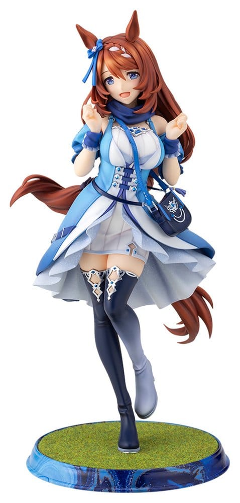 Kotobukiya Umamusume: Pretty Derby Super Creek 1/7 figure on grass-effect base, front view