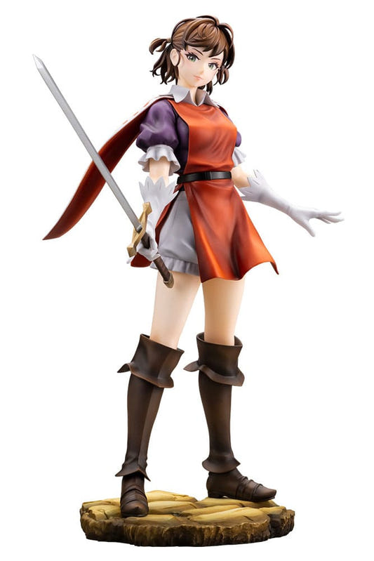 Kotobukiya Unicorn Overlord Melisandre 1/7 statue with sword and red cape, front view
