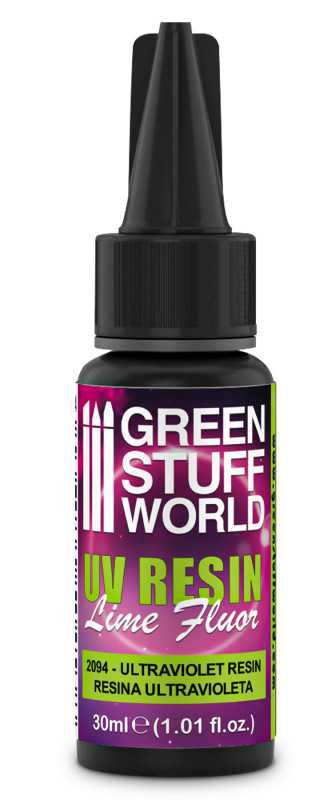 Green Stuff World UV Resin 30ml - Lime Fluor Toxic Effect - Loaded Dice