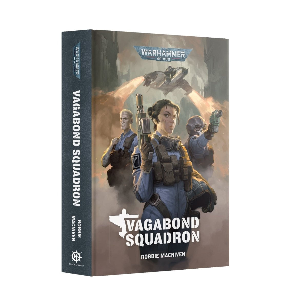 Vagabond Squadron hardback by Robbie MacNiven, Warhammer 40,000 Black Library novel cover