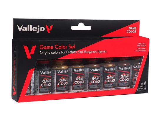 Vallejo Game Color - Metallic Colour Set (x8) - Loaded Dice