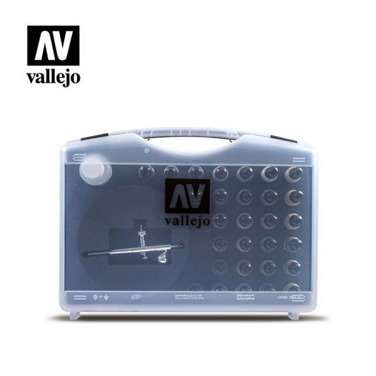 Vallejo Model Air - Basic Colours & Airbrush Set - Loaded Dice