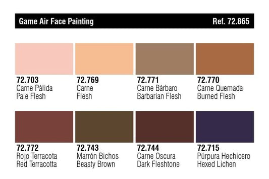 Vallejo Game Air - Face Painting Set (x8) - Loaded Dice