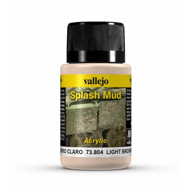 Vallejo Weathering Effects 40ml - Light Brown Splash Mud - Loaded Dice