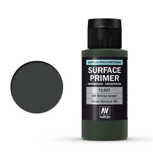Vallejo Surface Primer Acrylic Polyurethane - Primer UK Bronze Green 60ml bottle