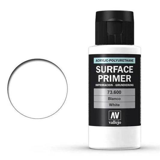 Vallejo Surface Primer Acrylic Polyurethane - Primer White 60ml bottle