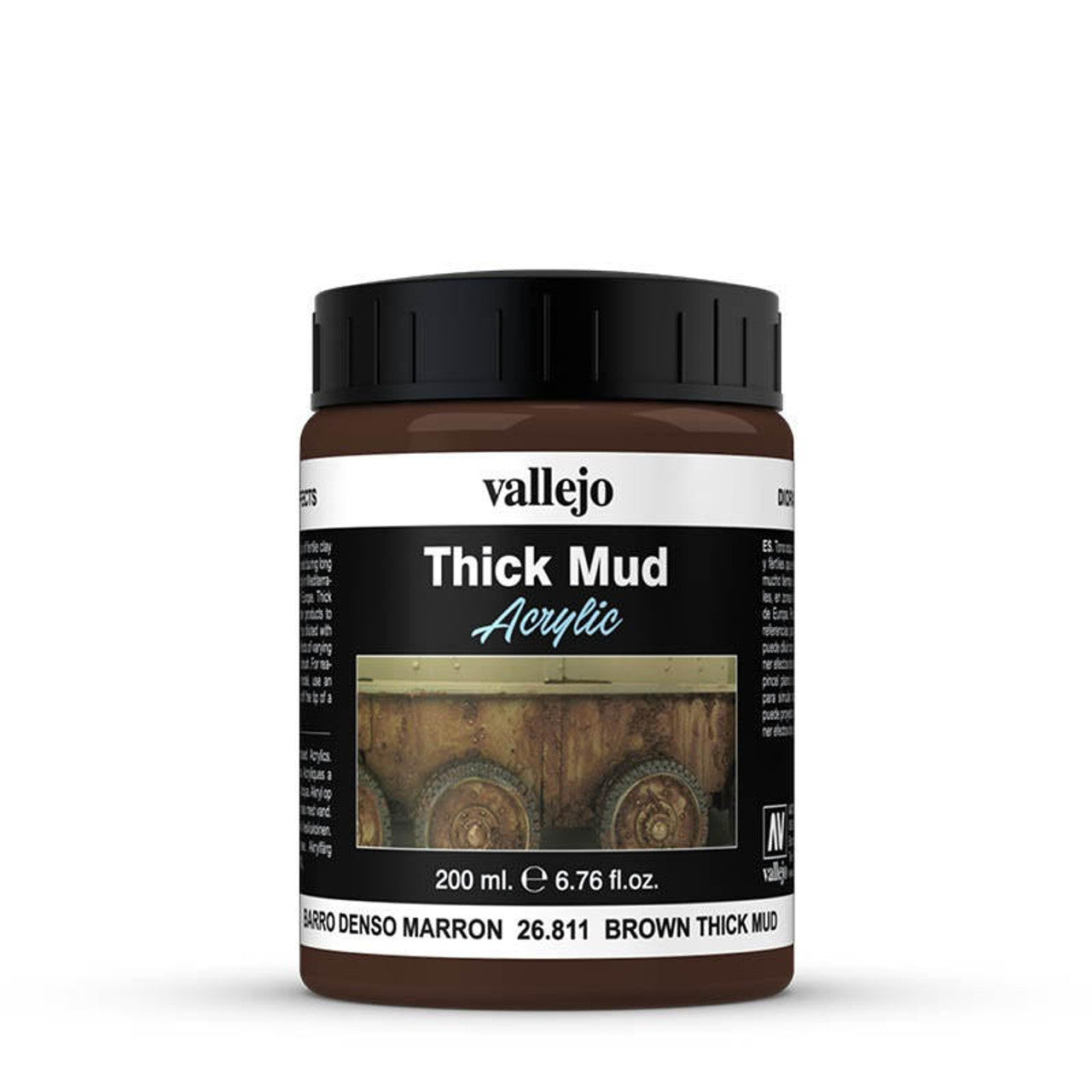 Vallejo Weathering Effects 200ml - Brown Thick Mud - Loaded Dice