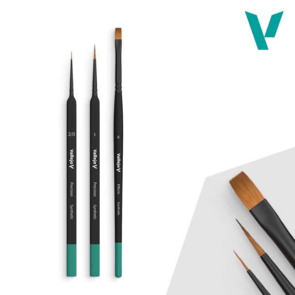 Vallejo AV Precision - Brush Starter Set - Loaded Dice
