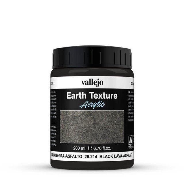 Vallejo Black Lava 200ml ground texture for bases and dioramas
